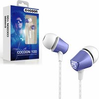 Cocoon 100 Series Noise Isolating Tangle Free Ear Headphone Smartphone Cobalt Blue