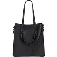 Claudia Canova Women's Elizabeth Chain Twin Strap Tote Bag in Black