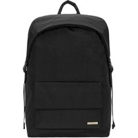 Smith and Canova Flapover Nylon Backpack in Black