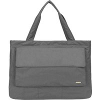 Smith and Canova Oversized Landscape Nylon Tote Bag in Dark Grey