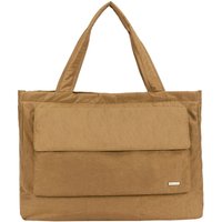 Smith and Canova Oversized Landscape Nylon Tote Bag in Tan