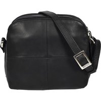 House of Leather Women's Bari Real Leather Bag in Black | Size: Small