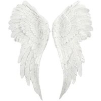 KDMD Pair of Large Glitter Angel Wings in White