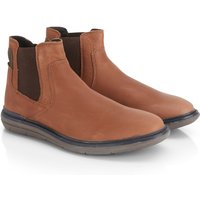 CATESBY ENGLAND Men's Truro Premium Leather Comfort Flex Chelsea Boots in Brown | Size: 9