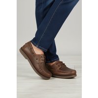 Hector Leather Casual Lace up Boat Shoes
