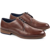 CATESBY ENGLAND Men's Alex Leather Lace Up Derby Shoes in Brown | Size: 8