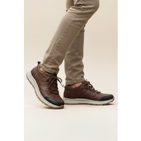Bristol Nubuck Leather Casual Trainers Dark