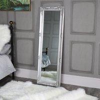 Melody Maison Tall Silver Wall / Leaner Mirror 47cm X 142cm in Metallic Silver | Size: 47 cm X 142 cm