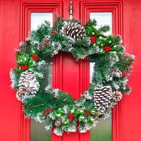 50cm Luxury Christmas Wreath Pinecones & Berries