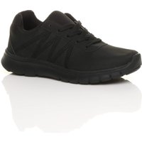 AJVANI Women's Low Heel Lace Up Memory Foam Trainers in Black | Size: 4