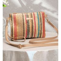 AJVANI Women's Shoulder Cross Body Straw Holiday Clutch Bag