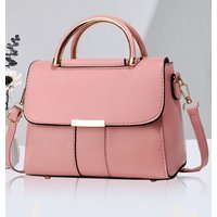AJVANI Women's Shoulder Handheld Top Handle Cross Body Clutch Bag in Pink