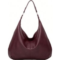 AJVANI Women's Shoulder Underarm Hobo Tote Bag in Burgundy