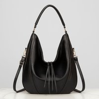 AJVANI Women's Shoulder Underarm Large Hobo Tote Bag in Black