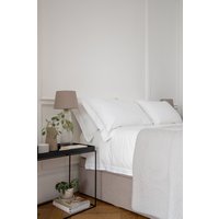 Soak&Sleep White 200TC Egyptian Cotton 30cm Fitted Sheet | Size: Super King Fitted