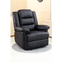 Leather Recliner Chair Black