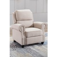 More4Homes Duxford Fabric Pushback Recliner Armchair Sofa Occasional Chair in Beige