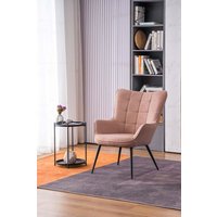 More4Homes Vera Fabric Occasional Living Room Modern Accent Chair in 5 Colours in Pink