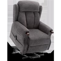 More4Homes Halton Fabric Heavy Duty Single Motor Rise Recliner Lift Mobility Chair in Charcoal