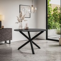 More4Homes Malvern Round Dining Table 4-6 Seater w Solid Black Oak Legs
