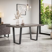 More4Homes Aria 4-6 Seater Dining Table w Black Legs in Grey