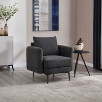 More4Homes Sofia 1 Seater Fabric Sofa in Charcoal