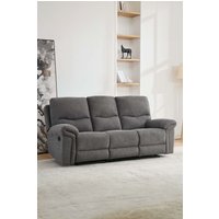 More4Homes Fosse 3 Seater Manual Recliner Fabric Modern Living Sofa in Dark Grey