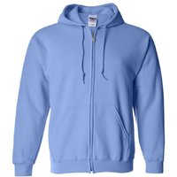 Heavy Blend Full Zip Hooded Sweatshirt Top Duck Egg