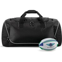 Quadra Men's Teamwear Jumbo Kit Duffle Bag - 110 Litres in Black