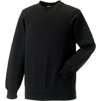 Jerzees Schoolwear Jerzees Schoolgear Raglan Sleeve Sweatshirt in Black | Size: 7-8 Years