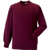 Jerzees Schoolwear Jerzees Schoolgear Raglan Sleeve Sweatshirt in Burgundy | Size: 7-8 Years