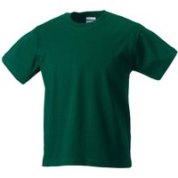 Jerzees Schoolwear Jerzees Schoolgear Classic Plain T-Shirt in Bottle Green | Size: 9-10 Years