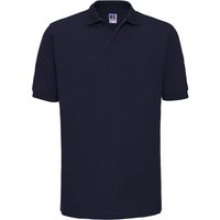 Russell Men's Ripple Collar & Cuff Short Sleeve Polo Shirt in Navy | Size: XL