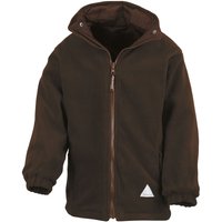 Result Reversible Storm Stuff Anti Pilling Fleece Waterproof Jacket in Brown | Size: 9-10 Years
