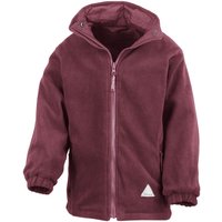 Result Reversible Storm Stuff Anti Pilling Fleece Waterproof Jacket in Burgundy | Size: 7-8 Years