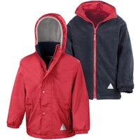 Result Reversible Storm Stuff Anti Pilling Fleece Waterproof Jacket in Red | Size: 11-12 Years