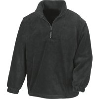 Result Men's Unlined Active 1 4 Zip Anti-Pilling Fleece Top in Black | Size: XS