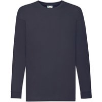 Fruit of the Loom Long Sleeve T-Shirt in Mid Navy | Size: 12-13 Years