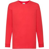 Fruit of the Loom Long Sleeve T-Shirt in Red | Size: 7-8 Years