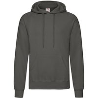 Fruit of the Loom Men's Hooded Sweatshirt Hoodie in Mid Grey | Size: XL