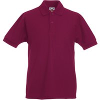 Fruit of the Loom Pique Short-Sleeved Polo Shirt in Burgundy | Size: 3-4 Years
