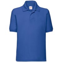 Fruit of the Loom Pique Short-Sleeved Polo Shirt in Royal | Size: 3-4 Years