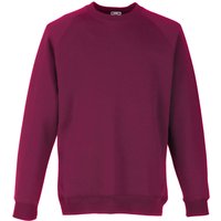 Fruit of the Loom Raglan Sleeve Sweatshirt in Burgundy | Size: 7-8 Years
