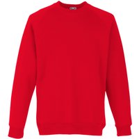 Fruit of the Loom Raglan Sleeve Sweatshirt in Red | Size: 3-4 Years