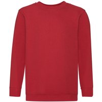Fruit of the Loom Set In Sleeve Sweatshirt in Red | Size: 12-13 Years