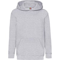 Fruit of the Loom Hooded Sweatshirt Hoodie in Grey | Size: 9-10 Years