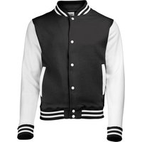 AWDis Varsity Jacket in Jet Black | Size: 7-8 Years
