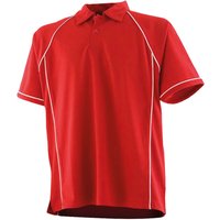 Finden & Hales Piped Performance Sports Polo Shirt in Red | Size: 5-6 Years
