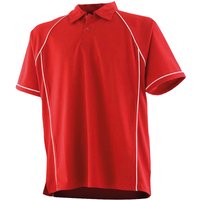 Finden & Hales Piped Performance Sports Polo Shirt in Red | Size: 11-12 Years