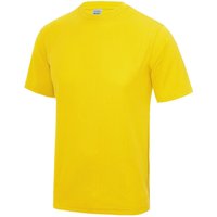 AWDis Men's Just Cool Performance Plain T-Shirt in Yellow | Size: XS
